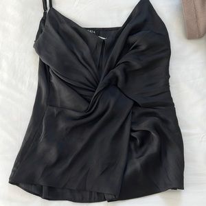 Black cami with knot